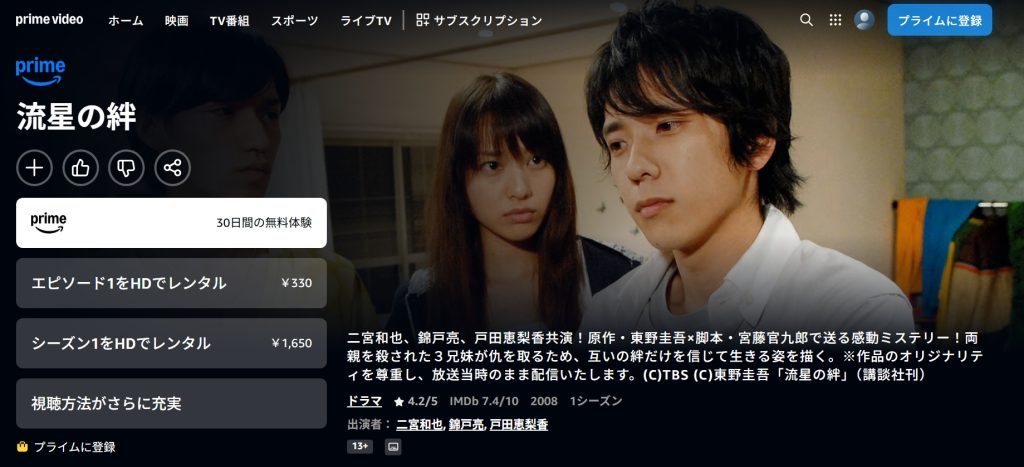 引用：Amazonプライムビデオ
