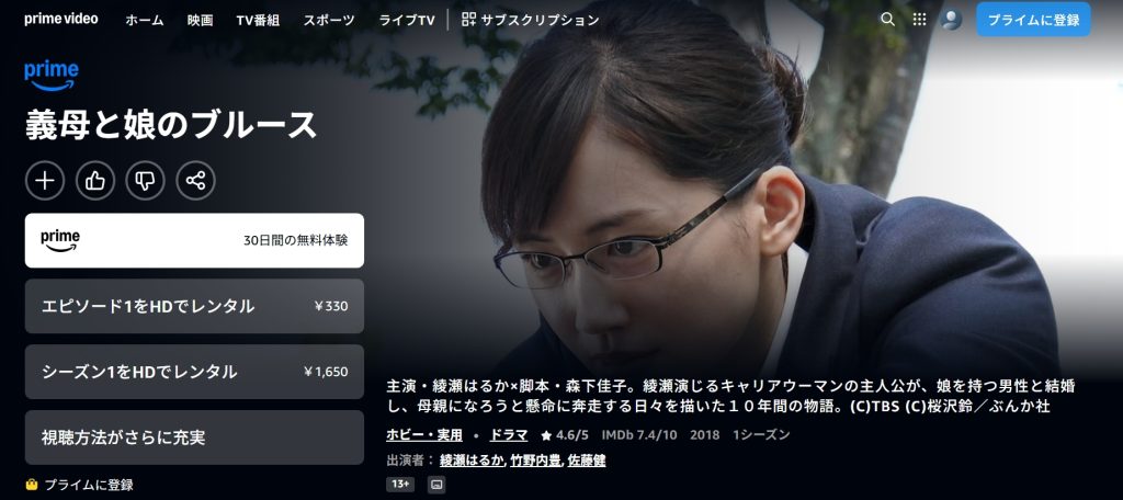 引用：Amazonプライムビデオ