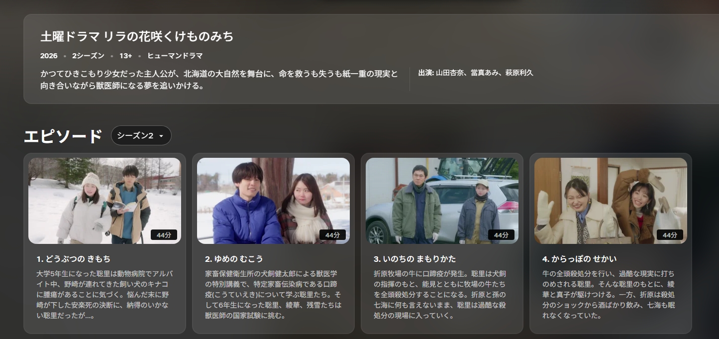 ネットフリックス『リラの花咲くけものみち2』